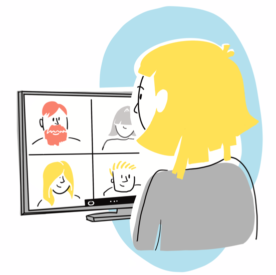 Video conference clipart
