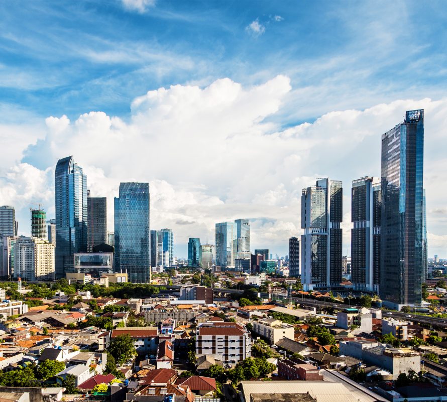 View on Jakarta skyscrapers