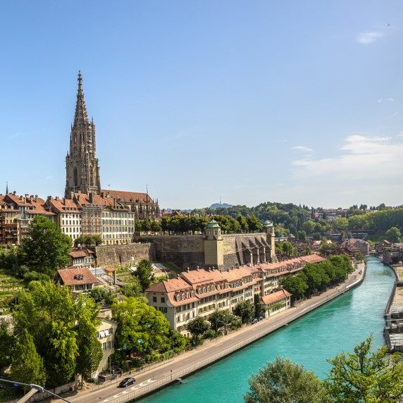 View of sunny Bern